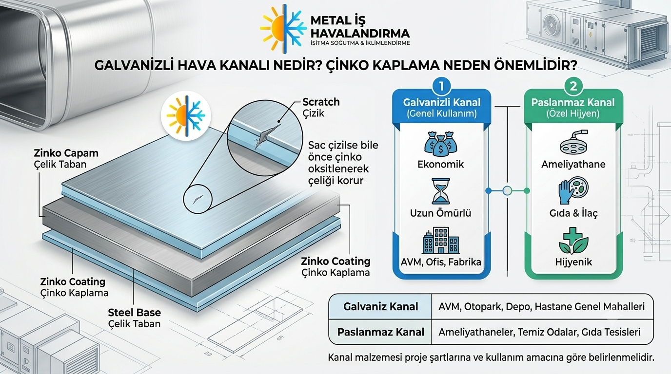 Galvanizli Hava Kanalı Nedir? Çinko Kaplama Neden Önemlidir?
